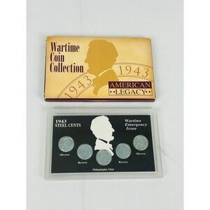 1943 Philadelphia Mint American Legacy Wartime Steel Cents Coin Collection